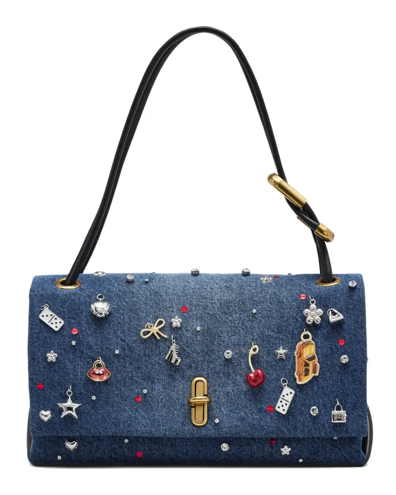 Marc Jacobs Große Dual Schultertasche aus Denim - Blau Blau
