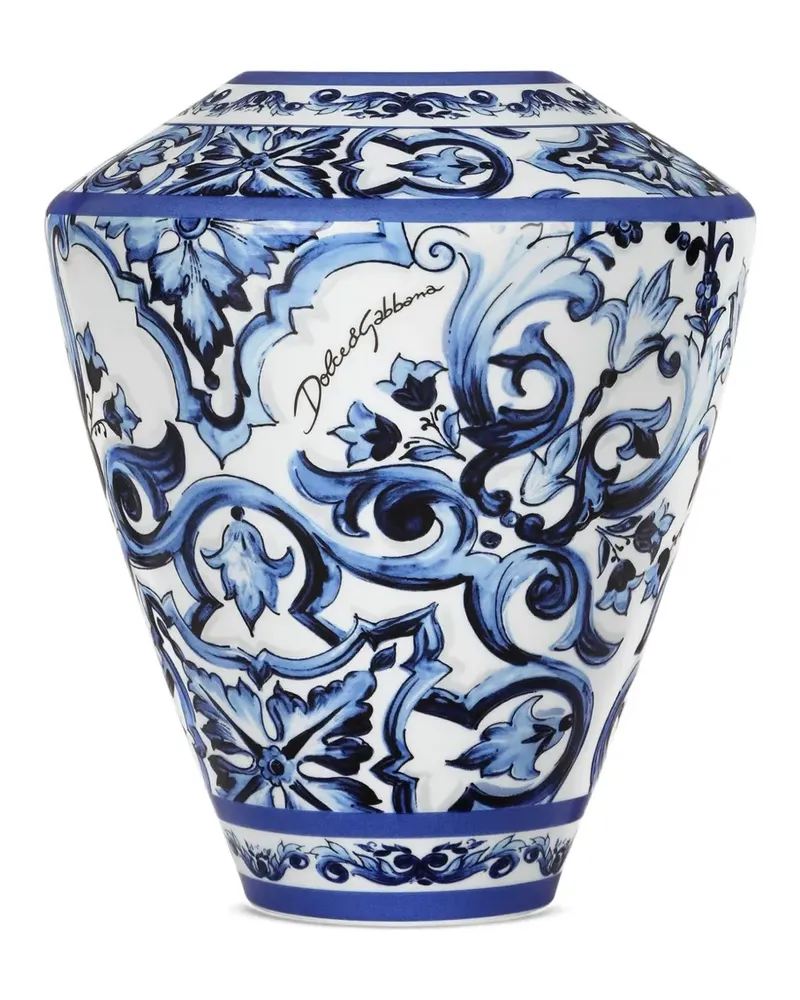 Dolce & Gabbana Kleine Amphora Maiolica Vase (20,5cm) - Blau Blau