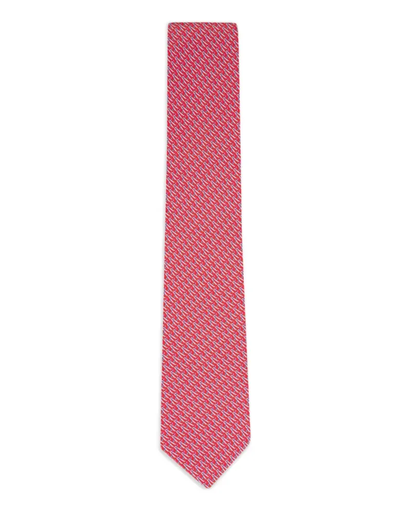Ferragamo patterned silk tie - Rot Rot