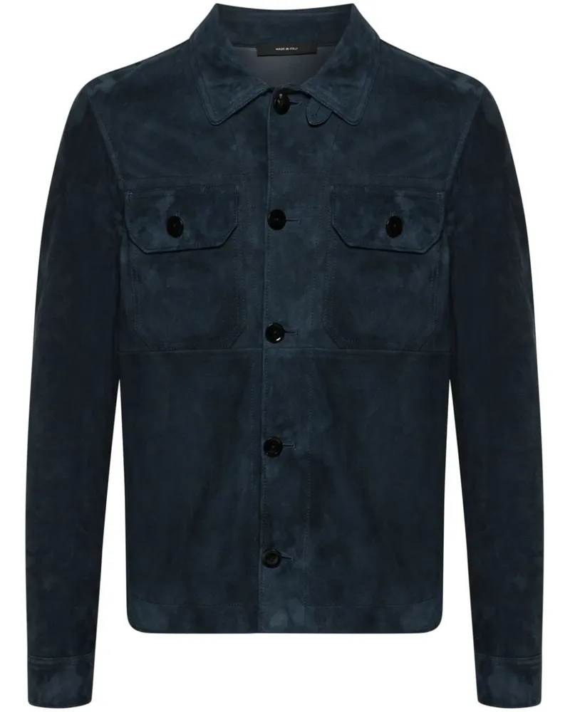Tom Ford Hemdjacke aus Wildleder - Blau Blau