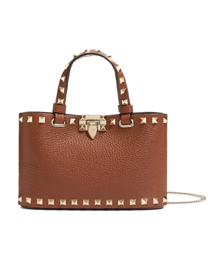 Valentino Garavani Mini Rockstud Tote Bag mit Nieten - Braun Braun