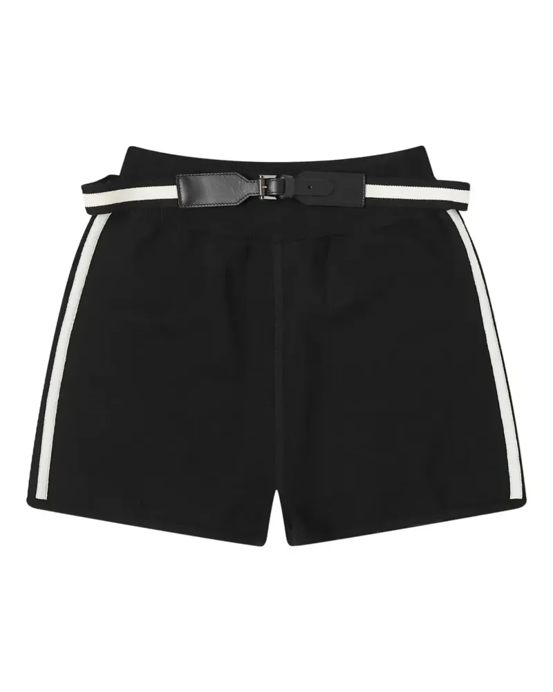 Max Mara Shorts mit Seitenstreifen - Schwarz Schwarz