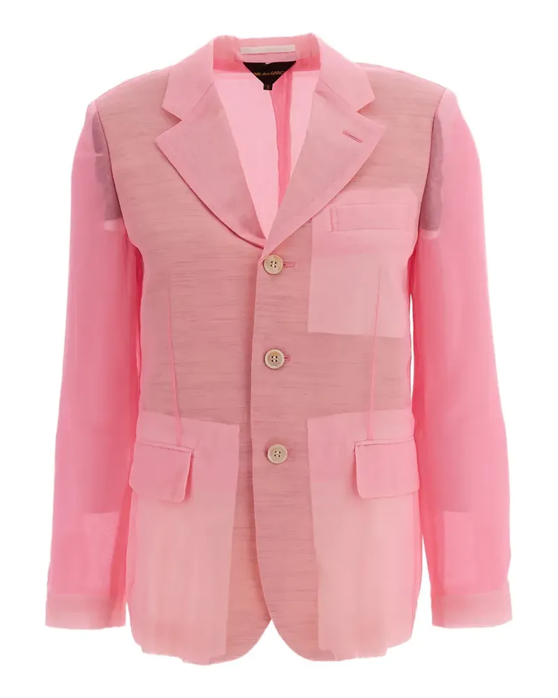 Comme des Garçons Semi-transparenter Blazer mit Einsätzen - Rosa Rosa