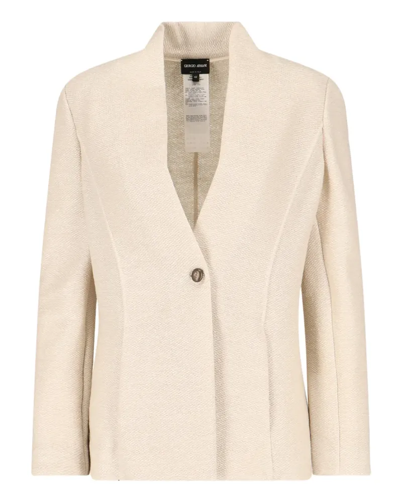 Giorgio Armani button single-breasted blazer - Nude Nude