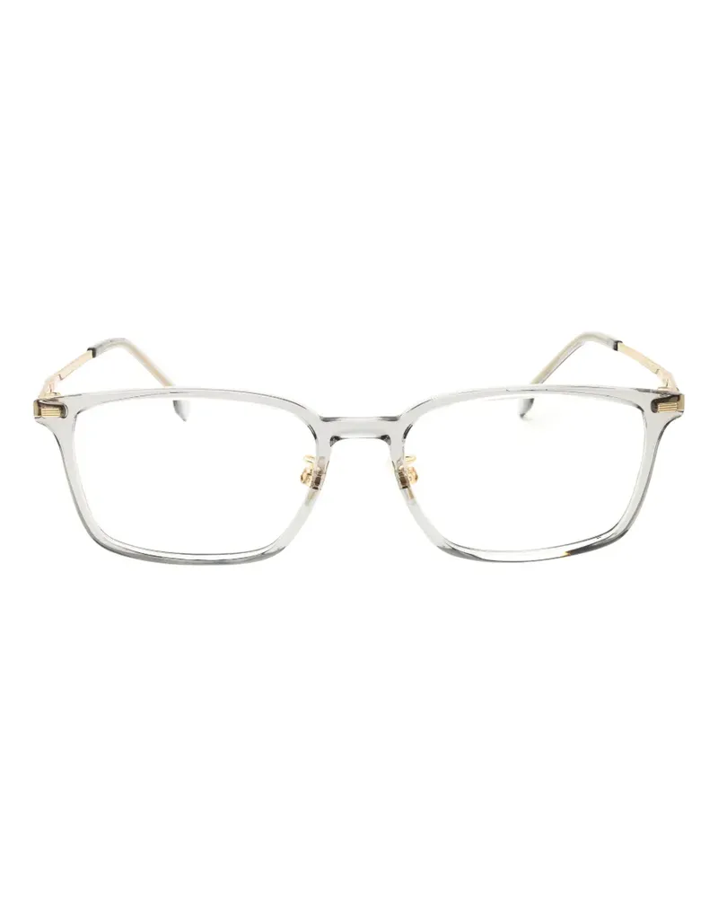 HUGO BOSS Brille mit eckigem Gestell - Grau Grau