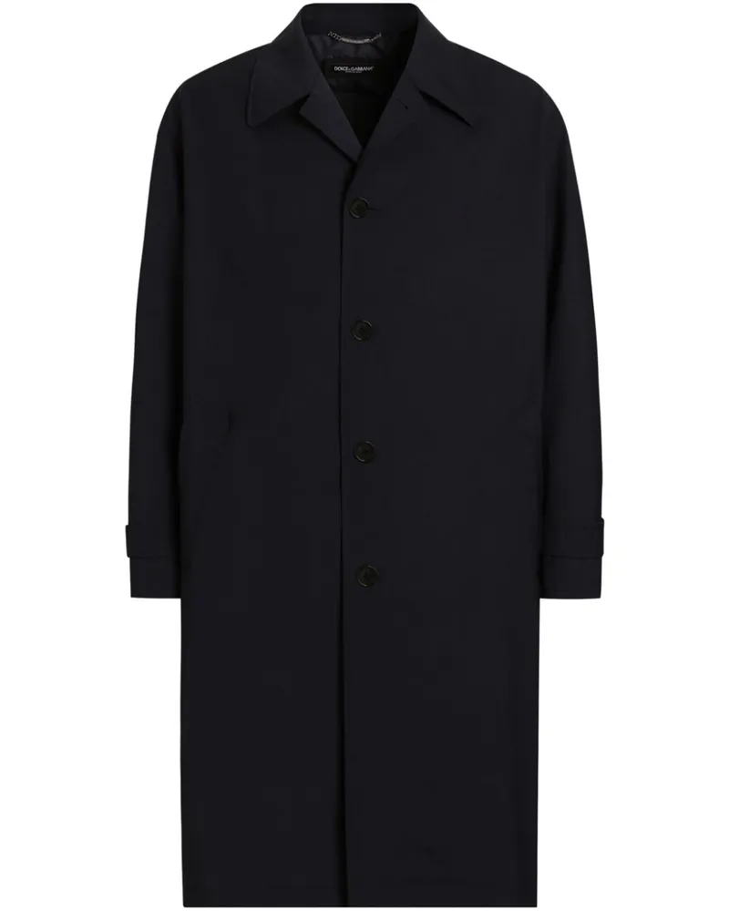 Dolce & Gabbana Einreihiger Mantel - Blau Blau