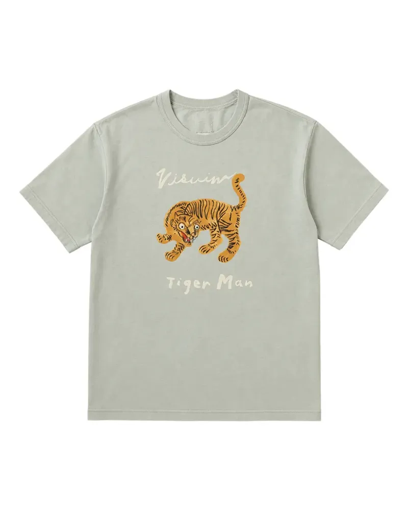 Visvim T-Shirt mit Tiger Man-Print - Blau Blau