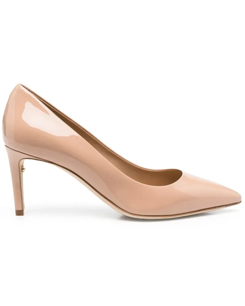 Ferragamo Pumps mit Glanzoptik - Nude Nude