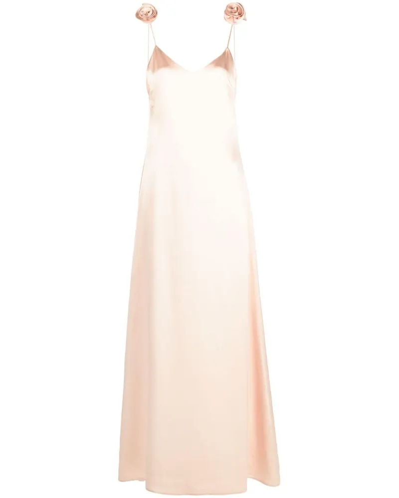 Magda Butrym Maxikleid mit Blumenapplikation - Nude Nude