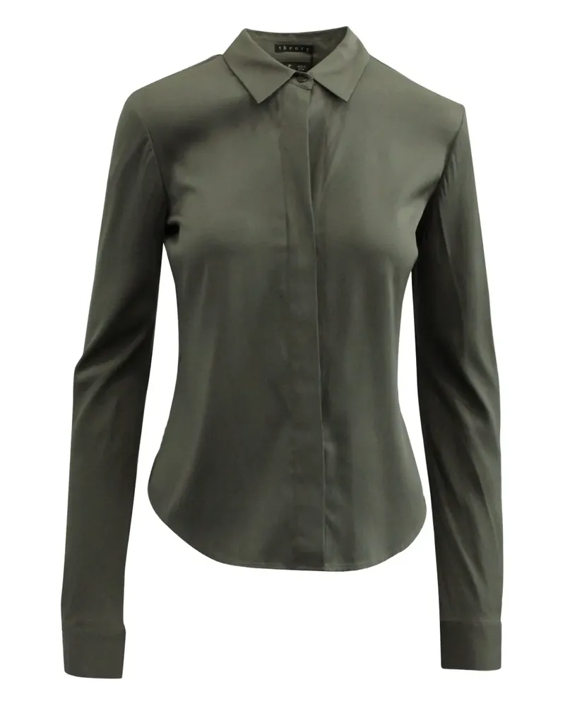 Theory spread-collar long-sleeve shirt - Grau Grau