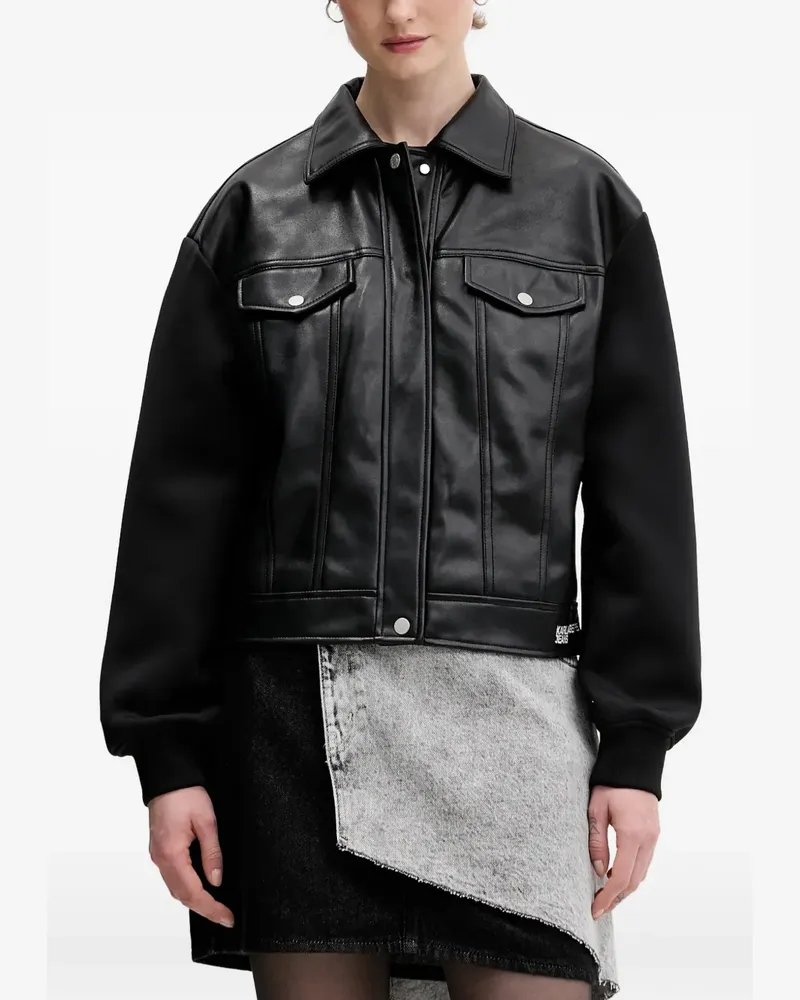 Karl Lagerfeld pockets panelled jacket - Schwarz Schwarz