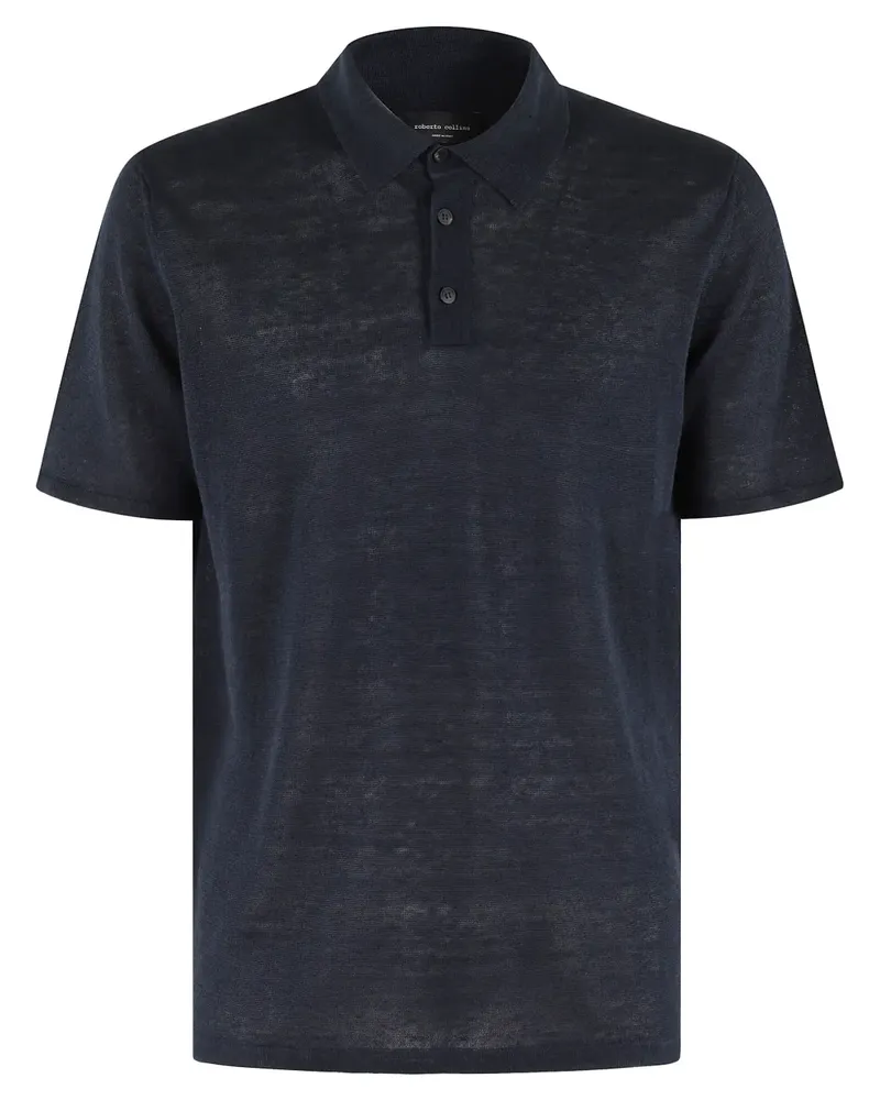Roberto Collina Klassisches Poloshirt - Blau Blau
