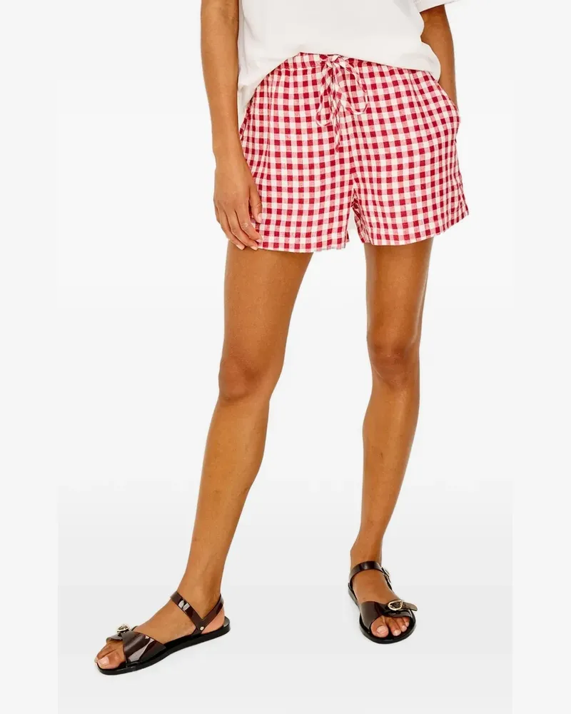 RAILS gingham drawstring shorts - Rot Rot