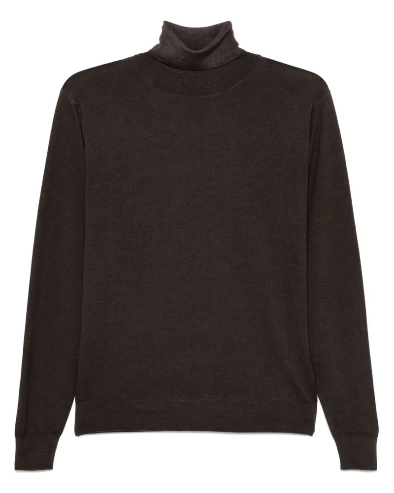 Dell'oglio Rollkragenpullover aus Merinowolle - Braun Braun