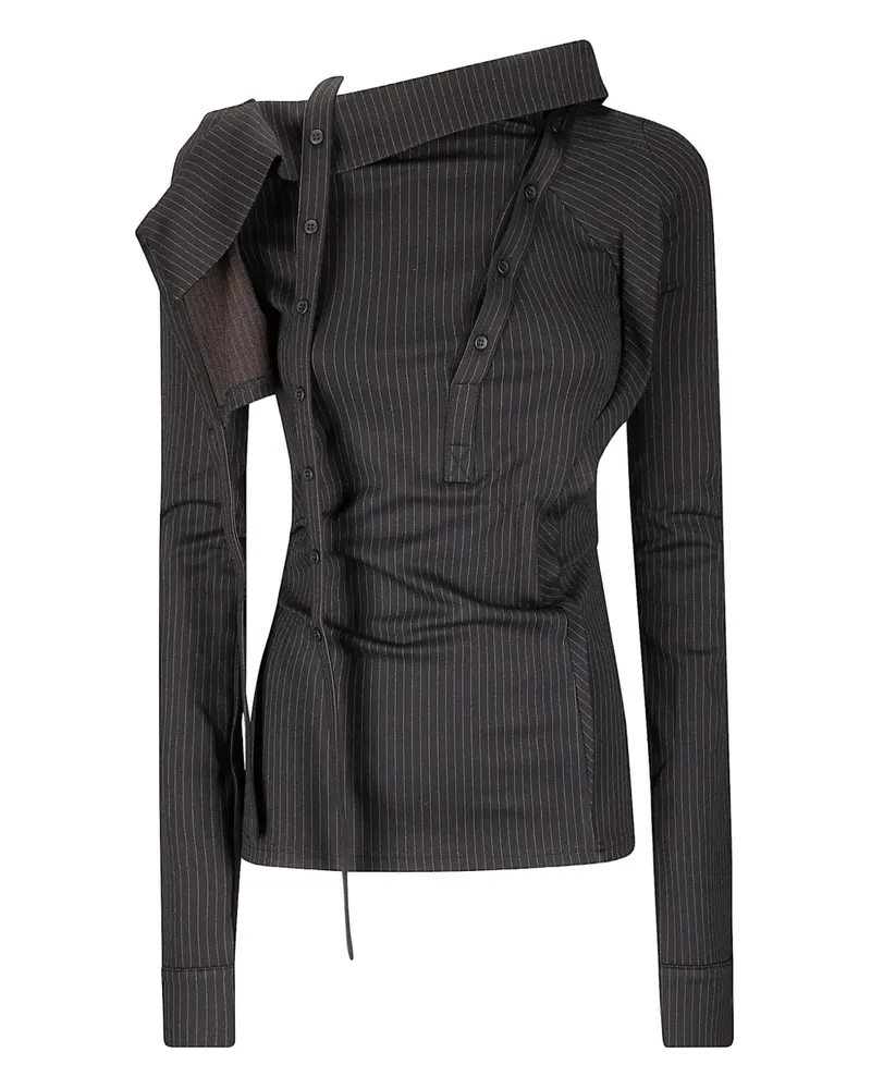 OTTOLINGER Top mit Nadelstreifen - Schwarz Schwarz