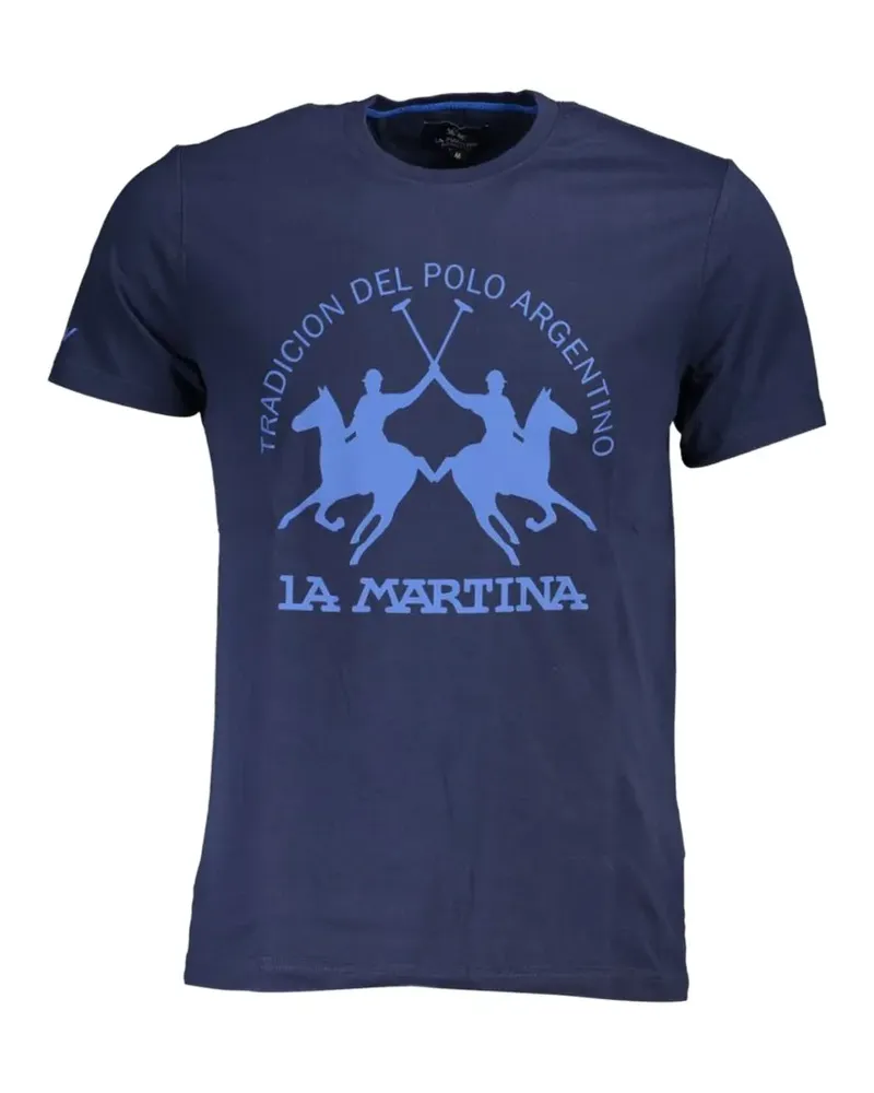 La Martina T-Shirt mit Logo-Print - Blau Blau