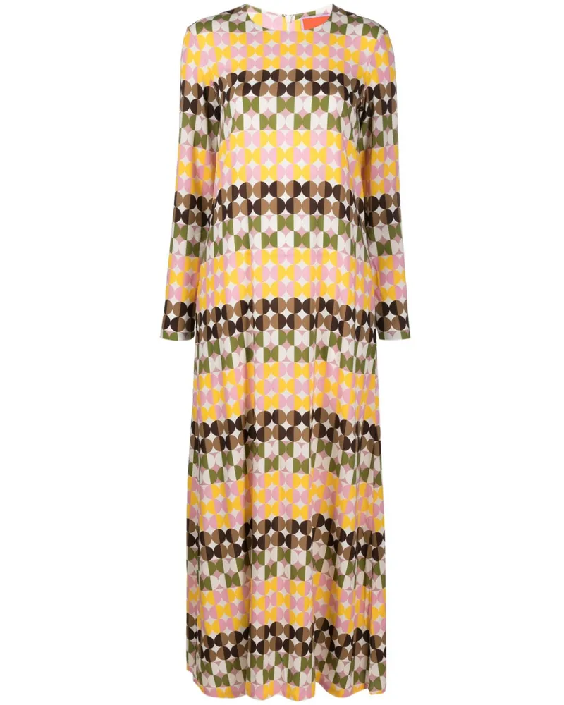 La DoubleJ Maxikleid mit Print - Weiß Weiß