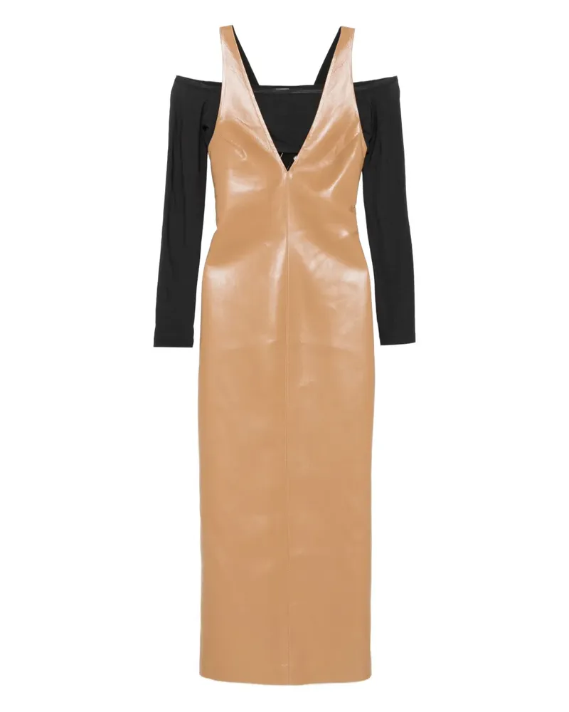 Nanushka Midikleid mit Neckholder - Nude Nude