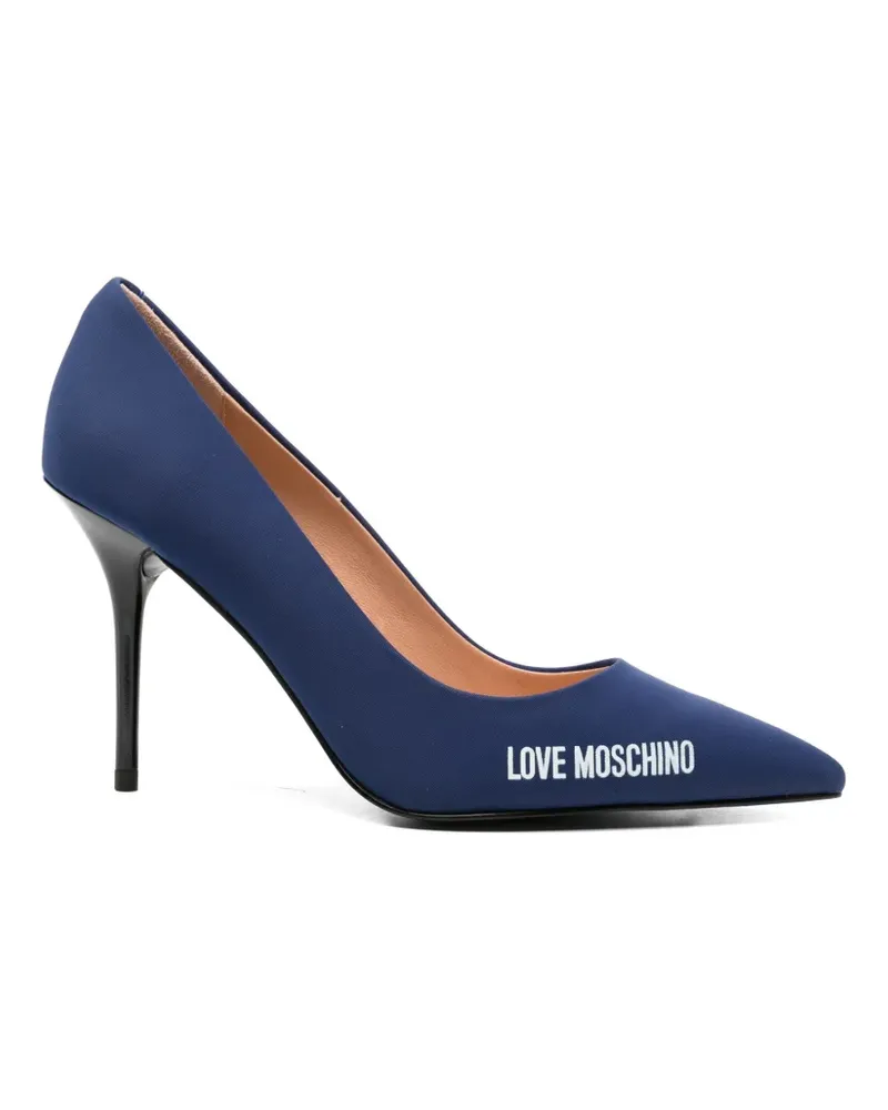 Moschino logo-print pumps - Blau Blau