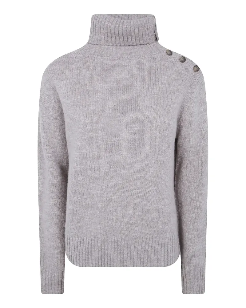 MC2 Saint Barth V-Ausschnitt-Pullover mit Knopfdetail - Nude Nude