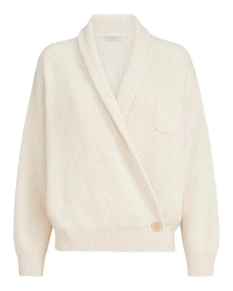 Brunello Cucinelli Gerippter Cardigan - Nude Nude