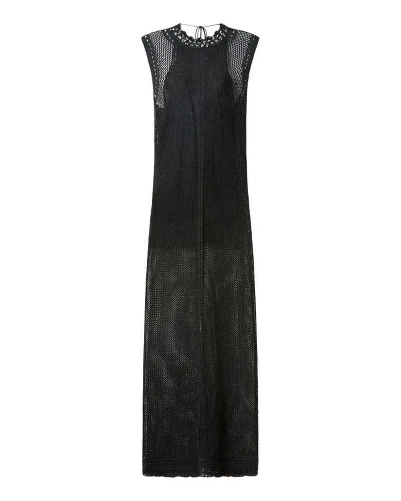 Isabel Marant Gehäkeltes Metaya Midikleid mit Perlen - Schwarz Schwarz