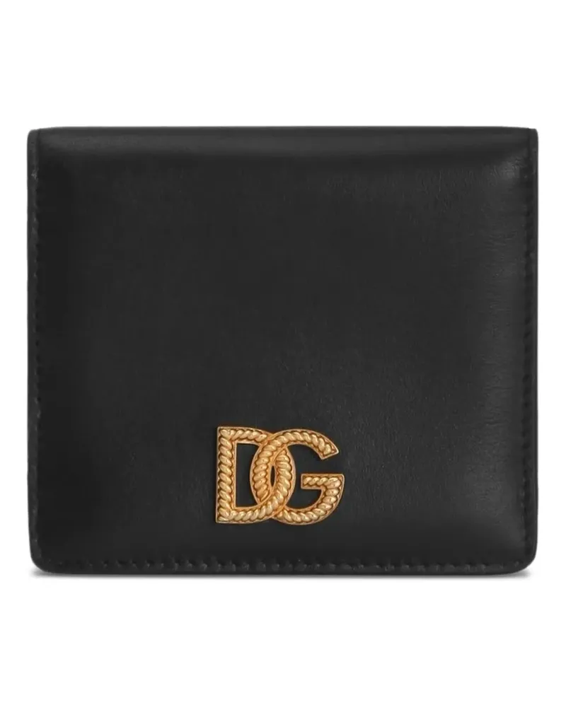 Dolce & Gabbana logo-plaque zip wallet - Schwarz Schwarz