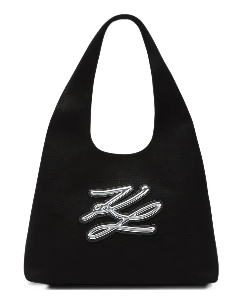 Karl Lagerfeld medium K/Autograph logo-detail shoulder bag - Schwarz Schwarz