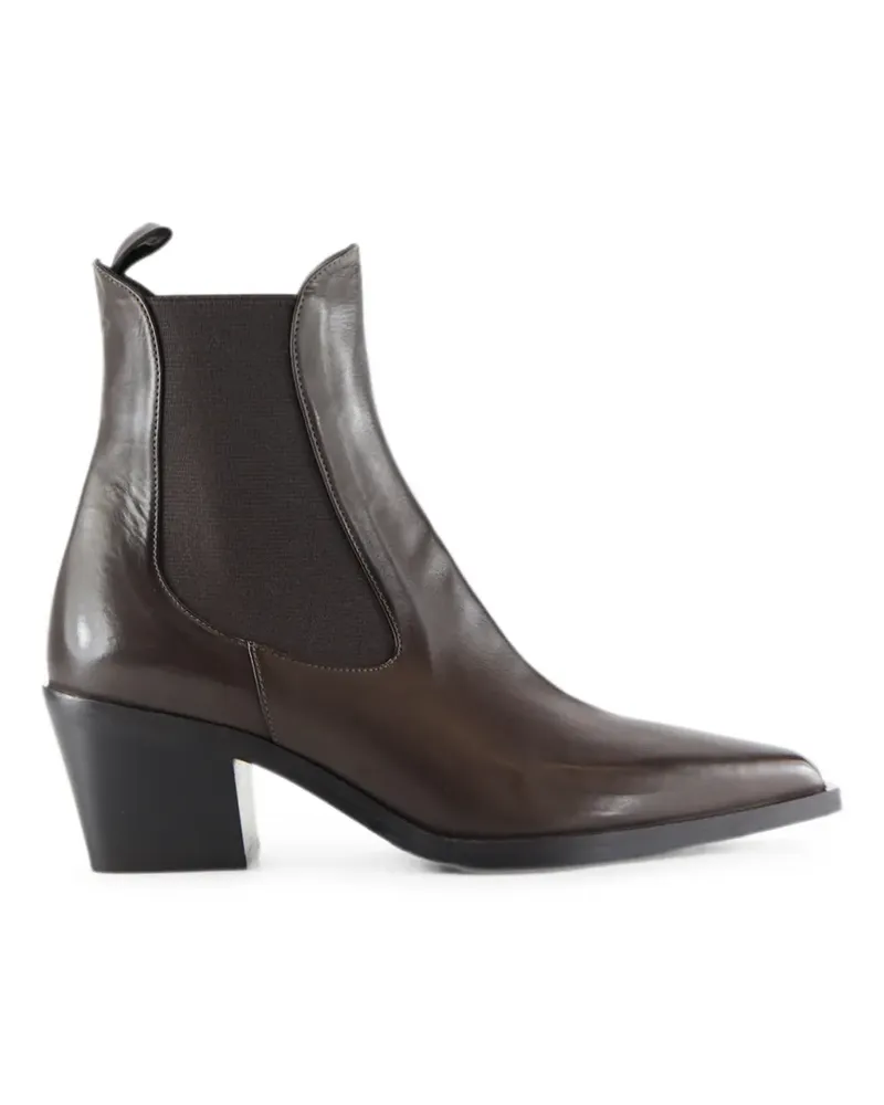 NOTABENE Luna pointed-toe boots - Braun Braun