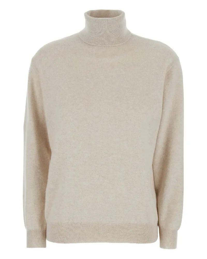 Brunello Cucinelli Klassischer Kaschmirpullover - Nude Nude