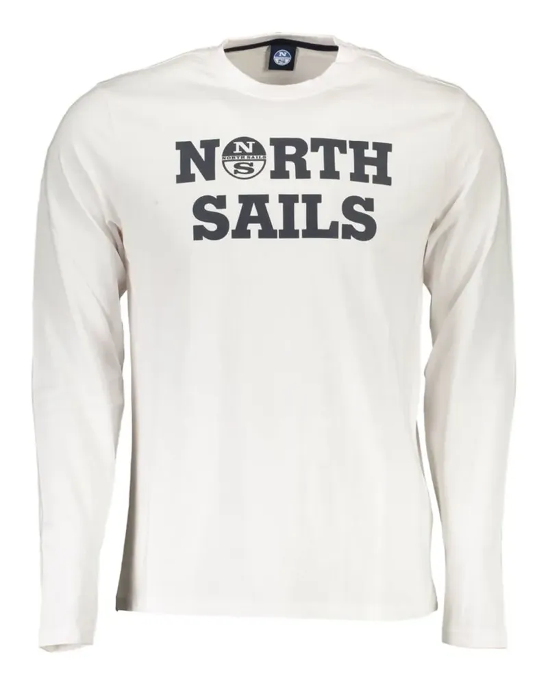 North Sails Langarmshirt mit Logo-Print - Weiß Weiß