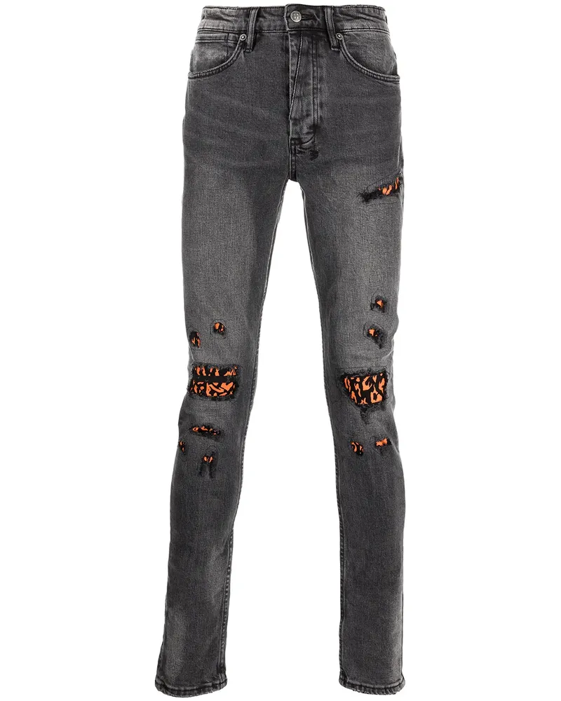 ksubi Skinny-Jeans mit Distressed-Detail - Schwarz Schwarz