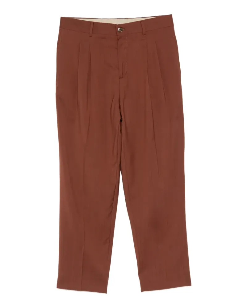 Costumein Straight-Leg-Hose mit Falten - Braun Braun