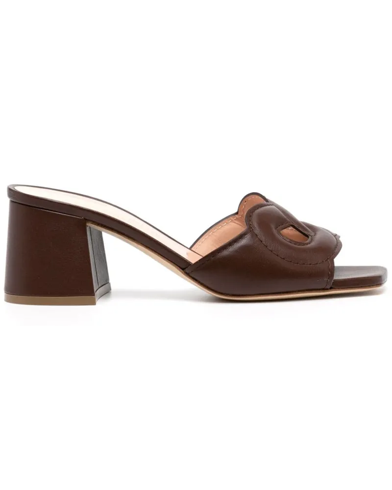 Rupert Sanderson Laguna Mules 70mm Braun