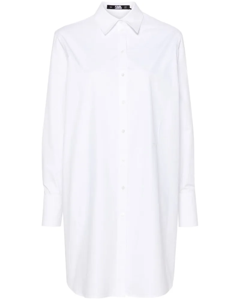 Karl Lagerfeld K/LNY Ikonik Hemdkleid - Weiß Weiß