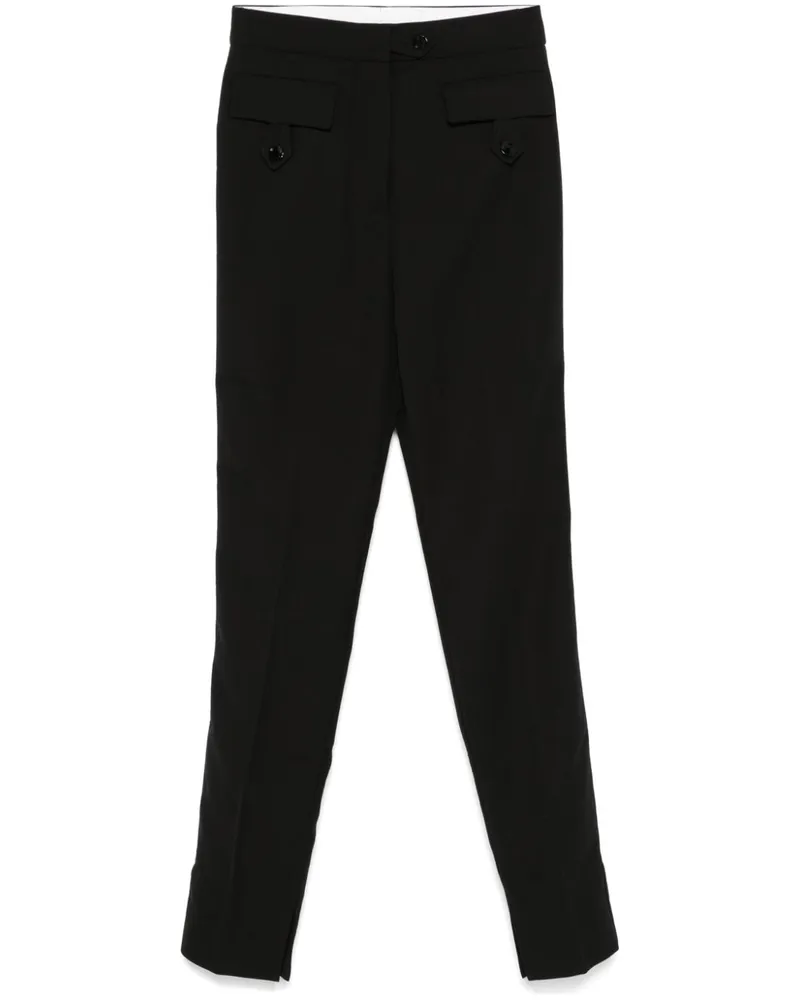 Ganni Klassische Tapered-Hose - Schwarz Schwarz