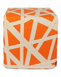 Missoni Home Gestreifter Nastri Hocker Orange