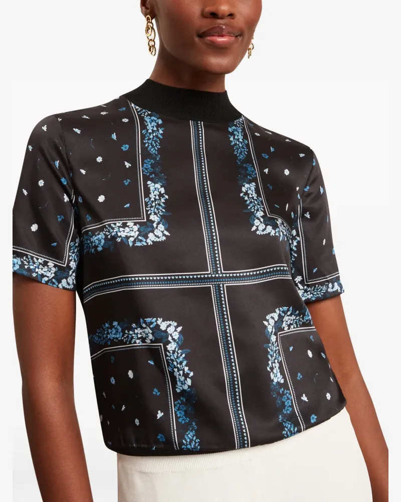 Ted Baker Almaaz floral-print T-shirt - Schwarz Schwarz