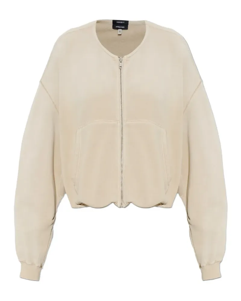 R13 zip-up oversized sweatshirt - Nude Nude