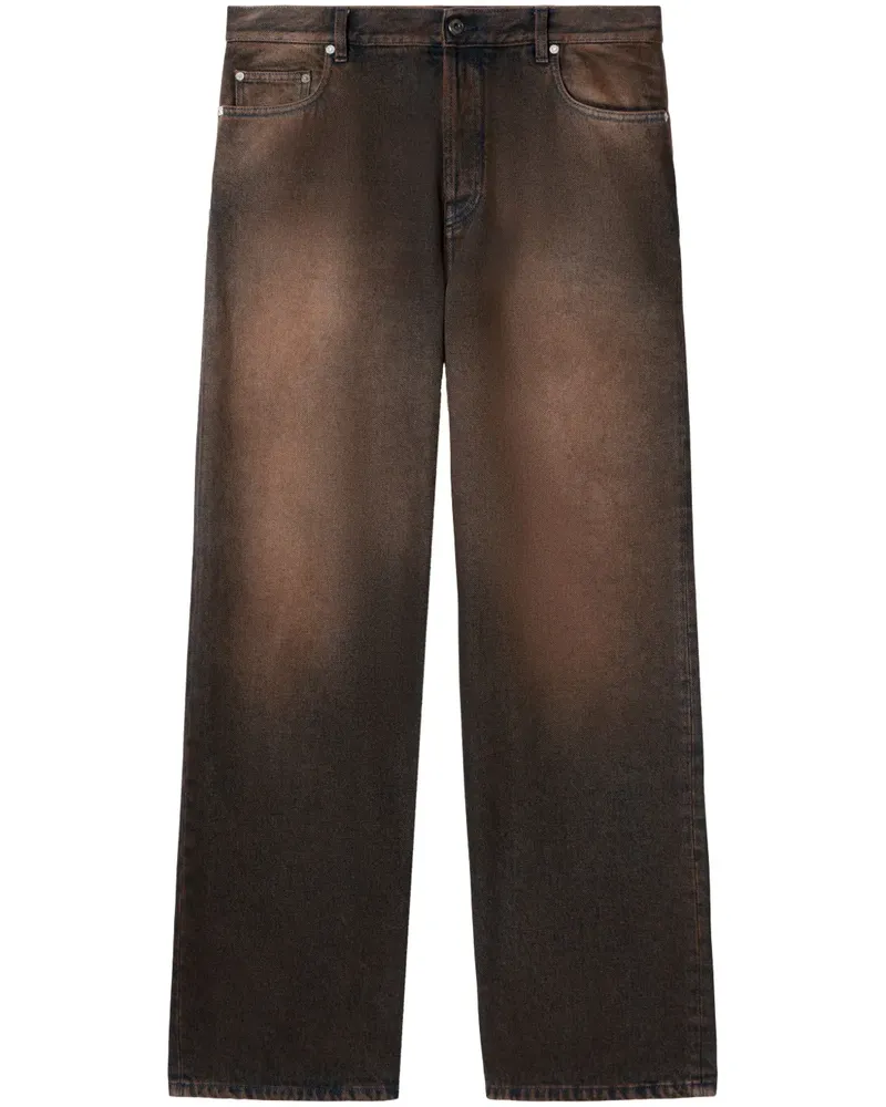 OFF-WHITE Überfärbte Jeans - Braun Braun