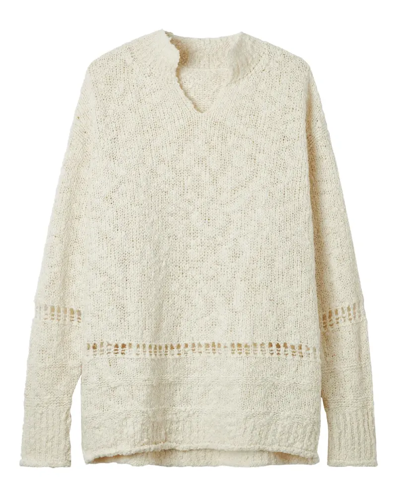 Yohji Yamamoto Pullover mit Lochmuster - Nude Nude
