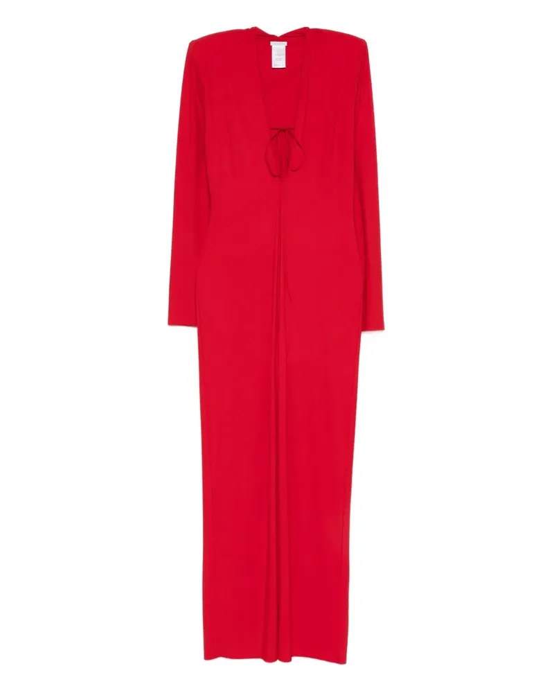 Amazuìn Maxikleid mit V-Ausschnitt - Rot Rot