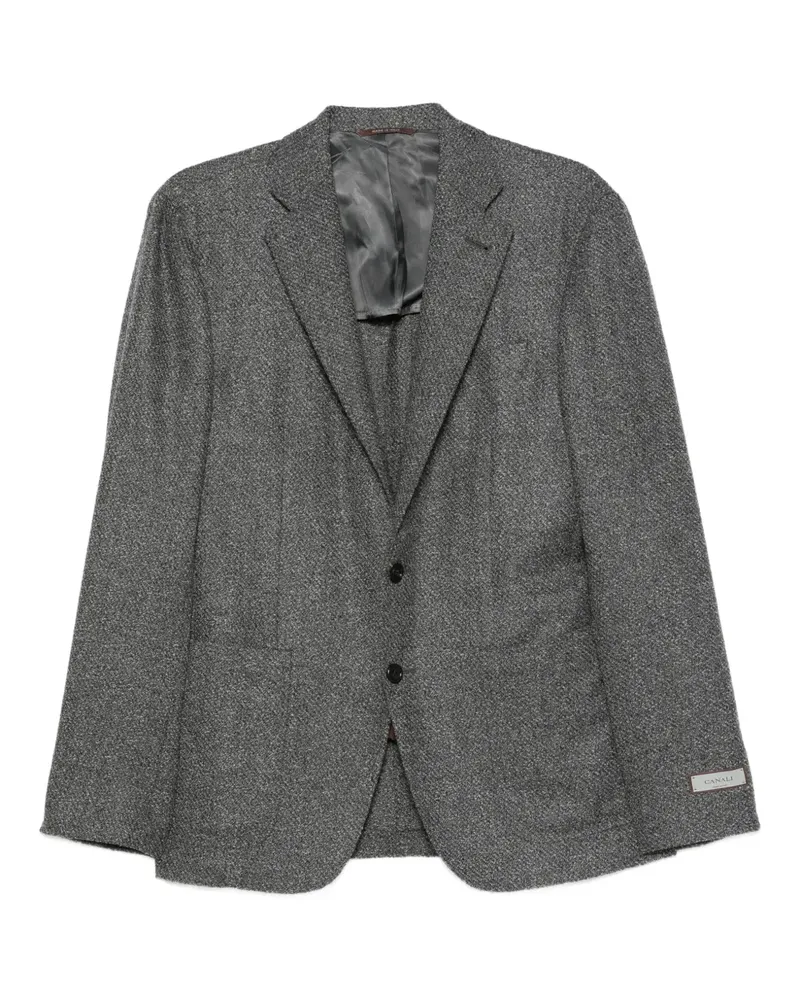 Canali Strukturierte Jacke mit zwei Knöpfen - Grau Grau