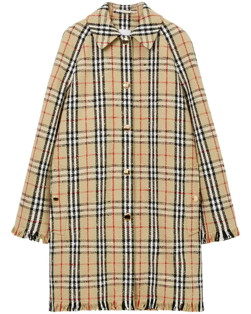 Burberry Bouclé-Regenmantel - Nude Nude