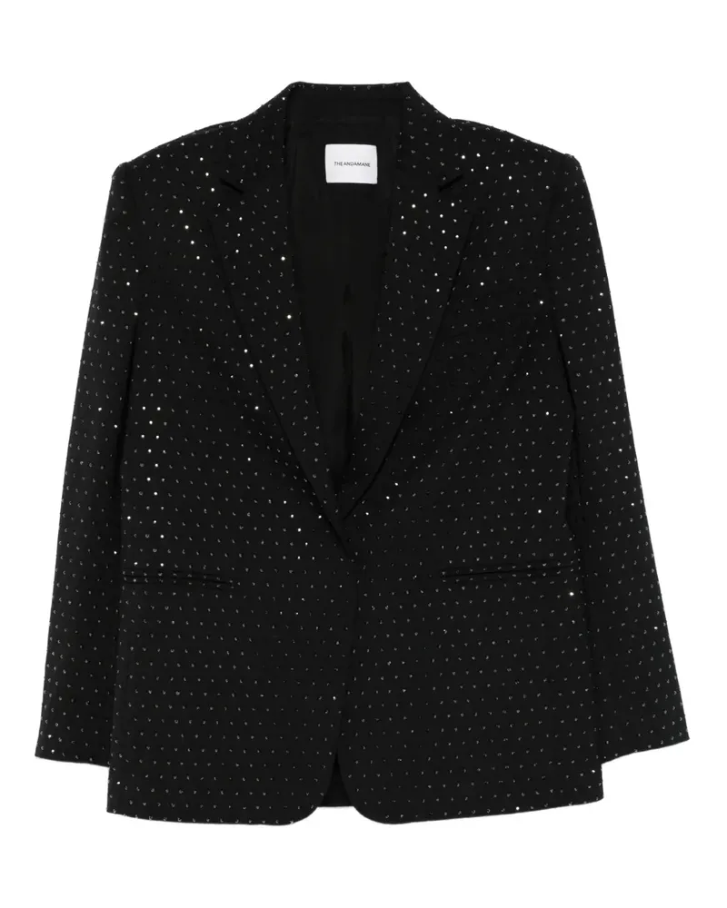 ANDAMANE Cropped-Blazer mit Kristallen - Schwarz Schwarz