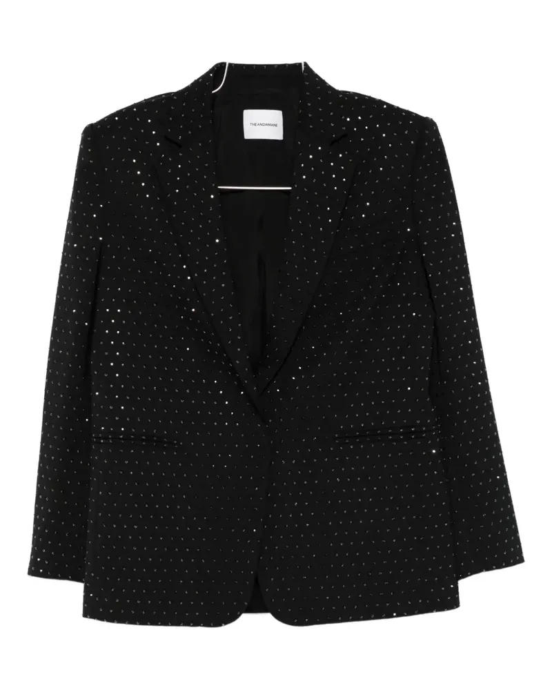ANDAMANE single-breasted crystal-embellished blazer - Schwarz Schwarz