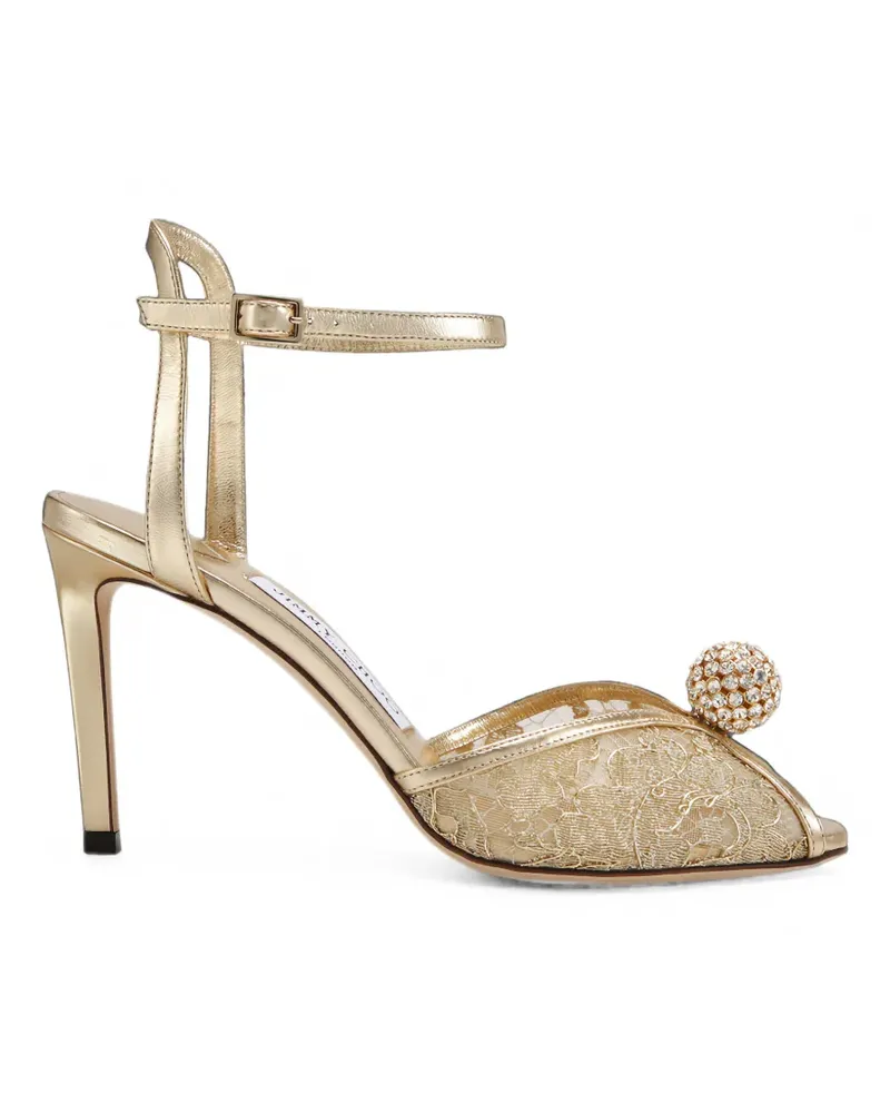 Jimmy Choo Sandalen mit Kristallen - Nude Nude