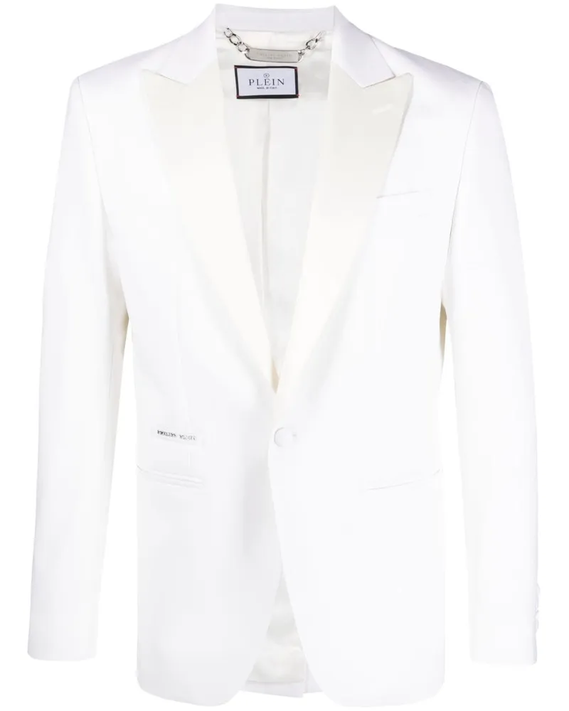 Philipp Plein Einreihiges Sakko - Weiß Weiß