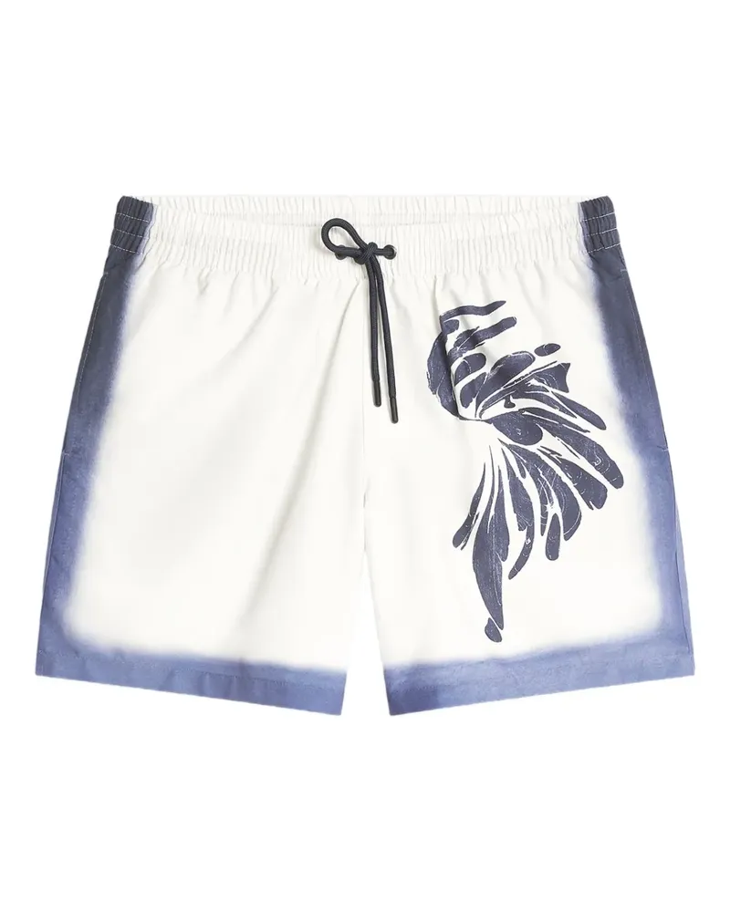 Dries van Noten Badeshorts mit Print - Weiß Weiß