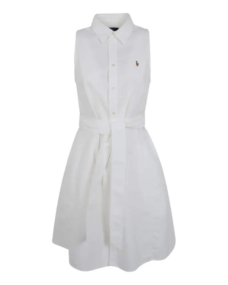 Ralph Lauren sleeveless belted shirt mini dress - Weiß Weiß
